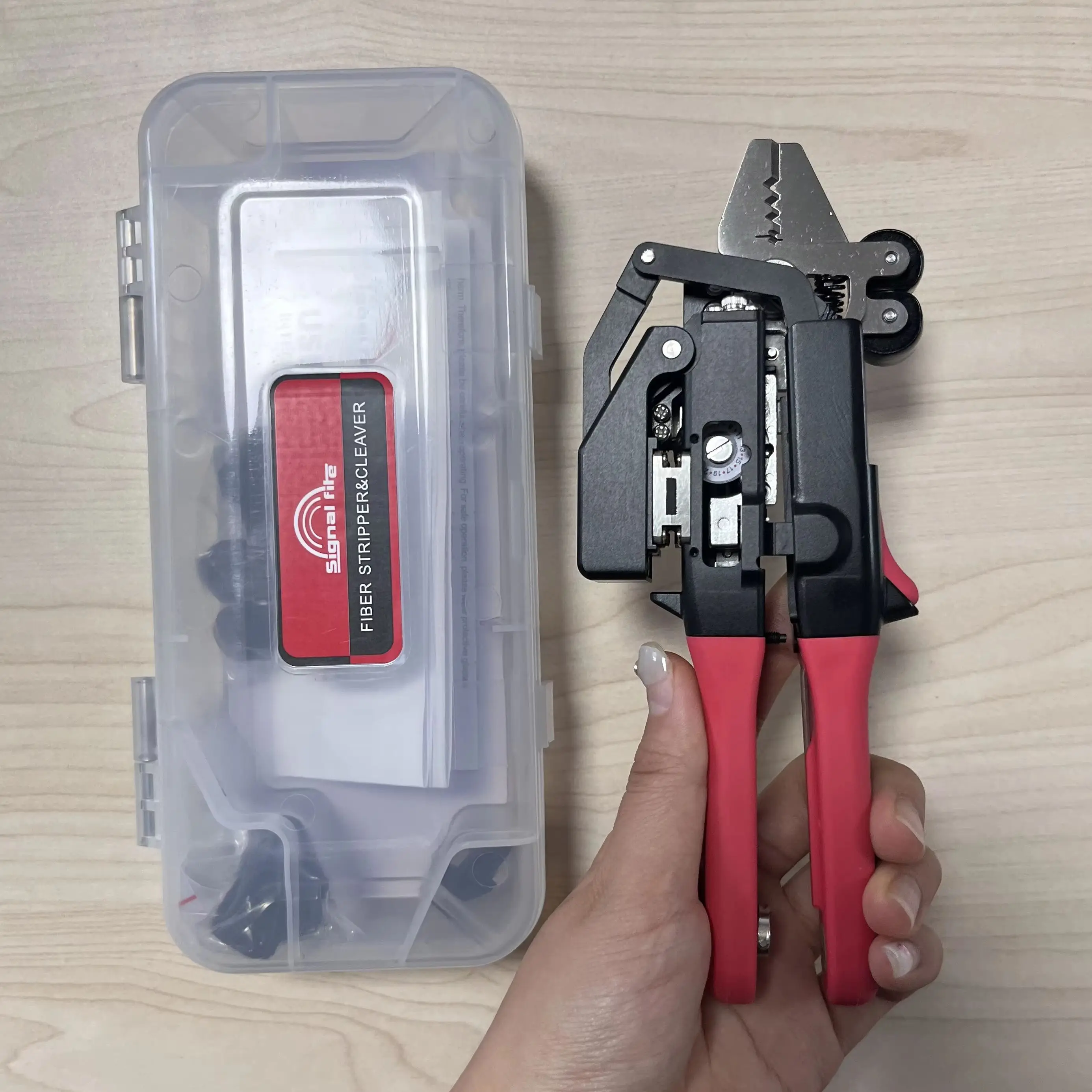 All-in-One 11-in-1 Fiber Optic Stripping Cutting Tool, Premium Tungsten Steel Blade, Ambidextrous, Fiber-Safe Operation