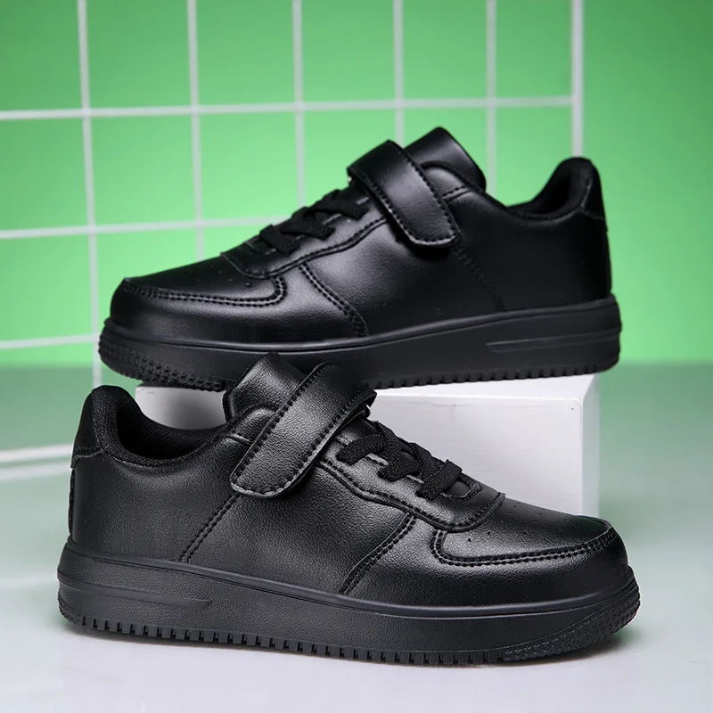 

Autumn Childrens Boy Sneakers Pu Leather Fashion Design Kids Classic Low Top Sport Shoes Non-slip Luxury Boys Casual Shoe School
