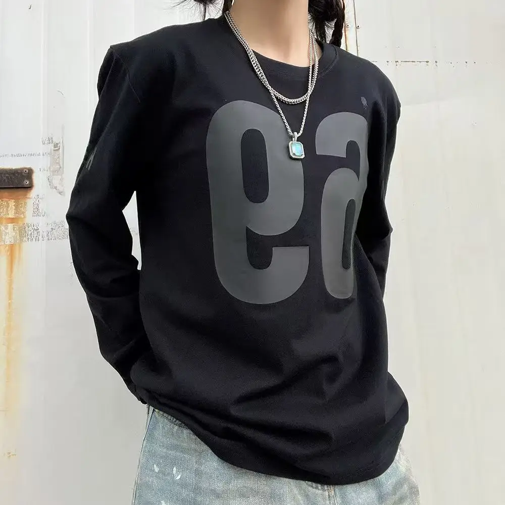 

Y2k American Harajuku Breathable Number Printing Long-Sleeved T-Shitrt Men And Women Gothic Casual Loose Oversized Streetwear