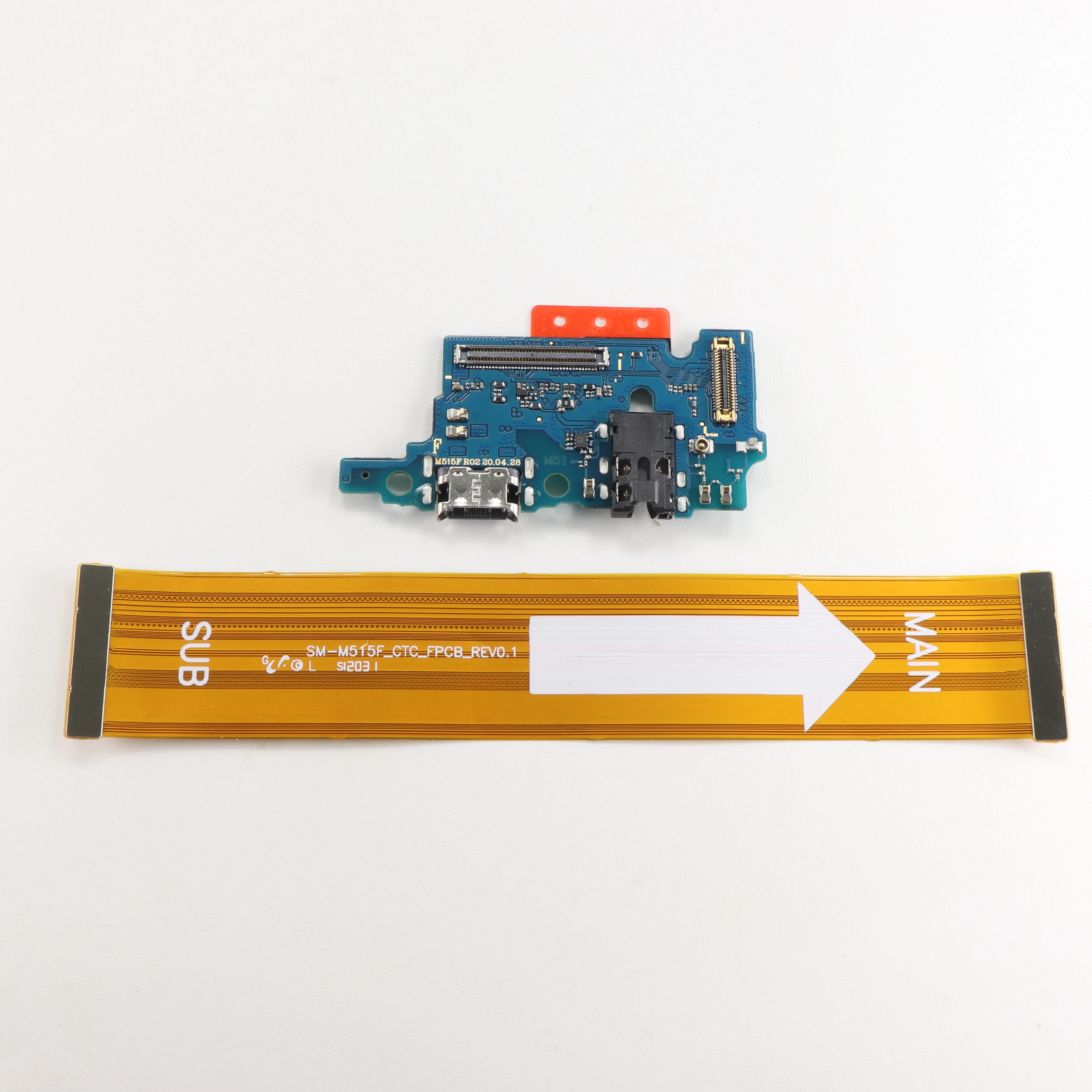 For Samsung Galaxy M51 SM-M515F M515F/DSN USB Type-C Charging Dock Port Board Connector Main Motherboard Flex Cable