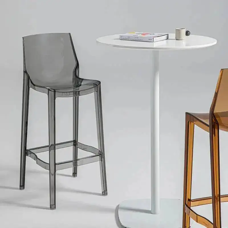 كراسي الألعاب الأثاث الحد الأدنى واضح سيلا ميزة البلاستيك مأدبة شرفة الطعام الشمال مصمم كراسي تناول الطعام عالية المنزل QQ