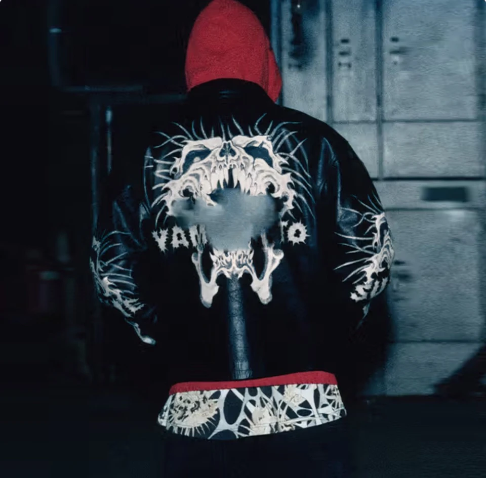 

Кожаная куртка-пальто из искусственной кожи Collaboration Edition FW25 WEEK3, свободного кроя, для молодежи, на молнии, с длинными рукавами