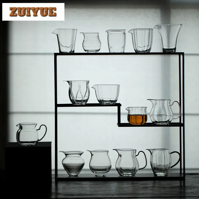 High Borosilicate Glass Thickened Tea Pitcher Tea Divider Cha Hai Dispenser Justice Cup Fair Mug Teaware Decoration Accessories
