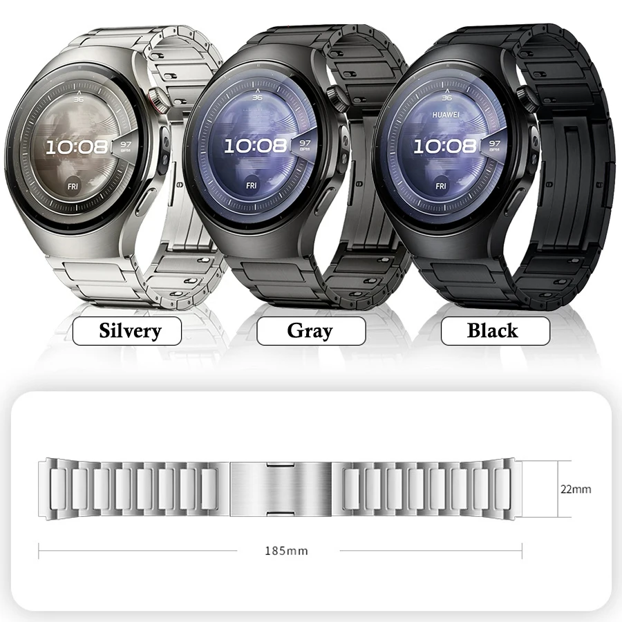 22mm Titanium Alloy Strap for Huawei Watch 5 46mm Quick Release Metal Bracelet for Huawei Watch GT 5/6 Pro Correa Accessories view 2