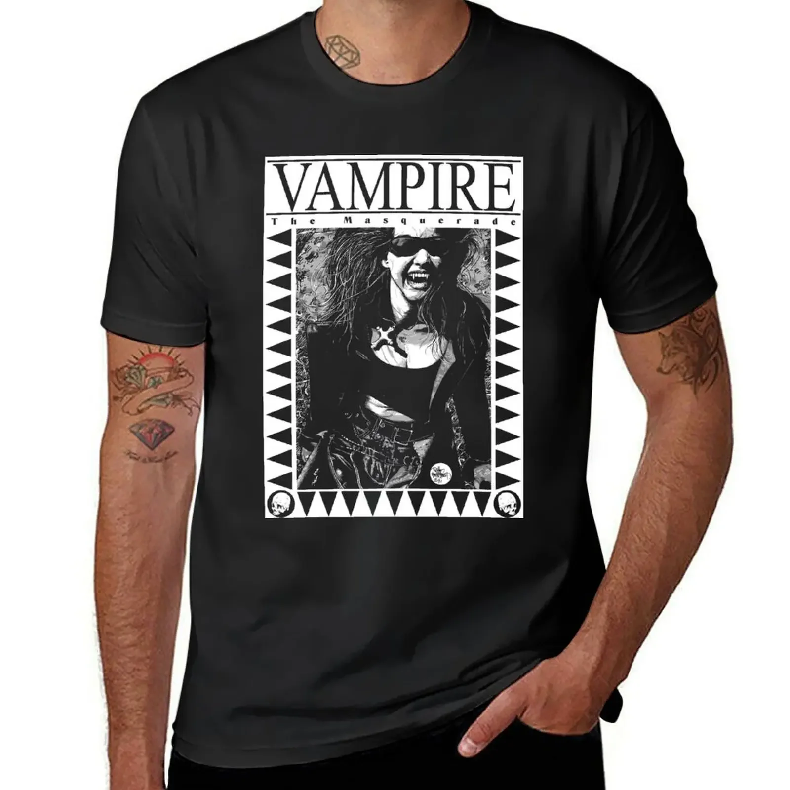 Retro Vampire: The Masquerade T-Shirt quick drying vintage clothes for men Unisex T-shirts for Men Women Summer Tees