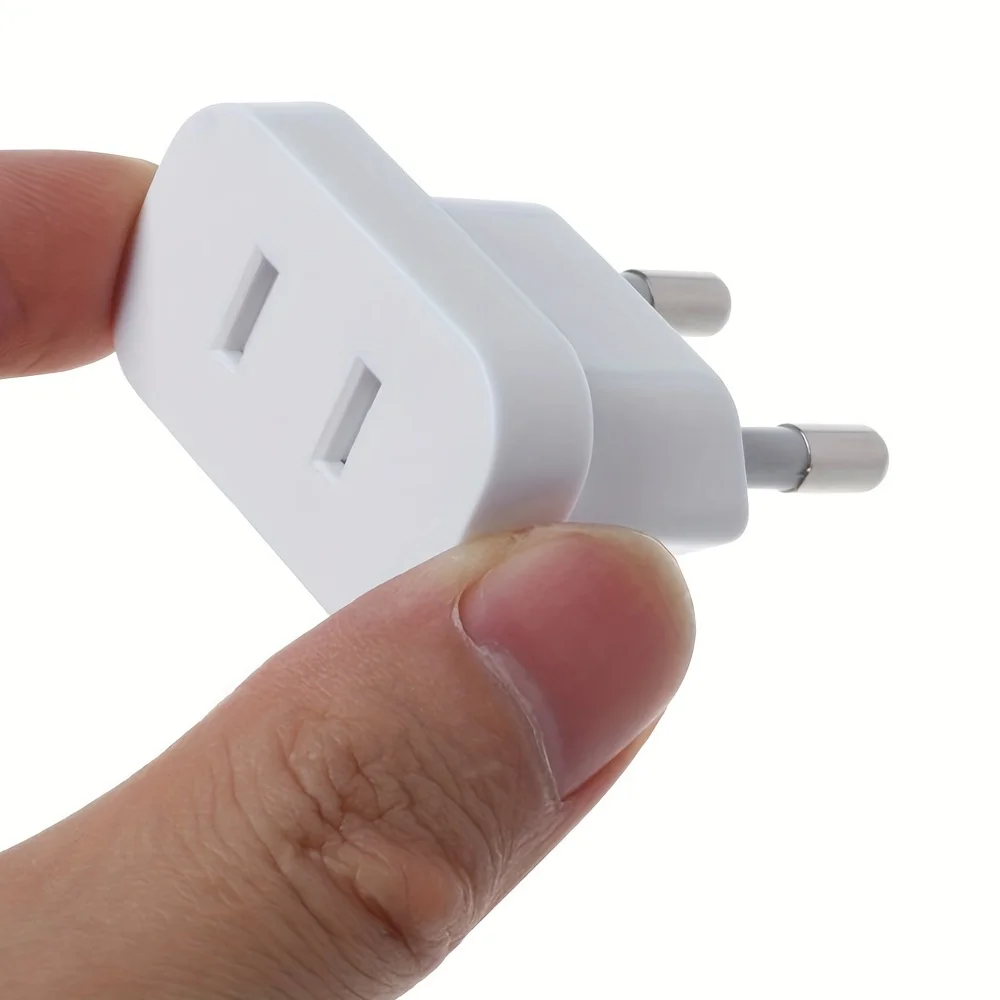 4.0/4.8mm EU Plug Adapter US To EU Euro Travel Adapter To European 2Pin AC Converter Electrical Socket