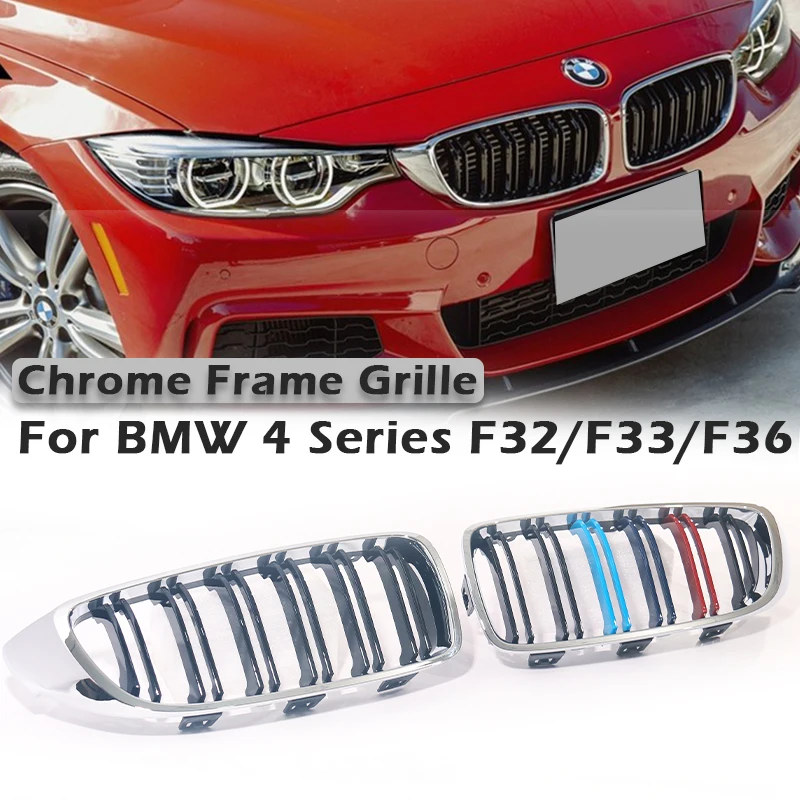 

Передняя хромированная решетка радиатора M-стиль для BMW 4 серии Gran F32 F33 F36 F80 F82 M4 Grand Coupe Sedan Convertible 2013-2020