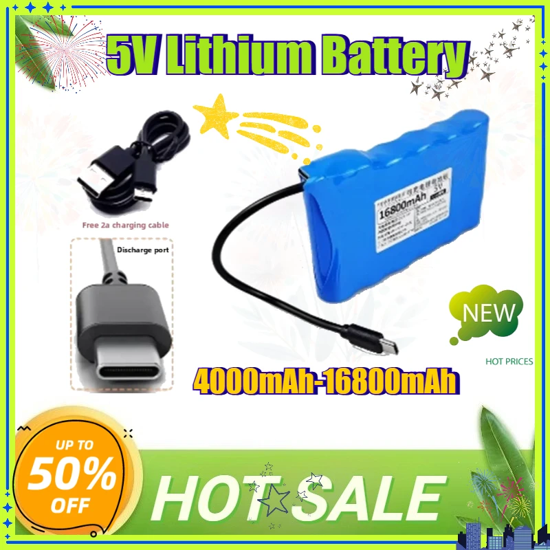 SWZY Rechargeable 5V Constant Voltage Lithium Battery for Microcontroller USB LED Light Fan Wireless Network Wifi Module Power S