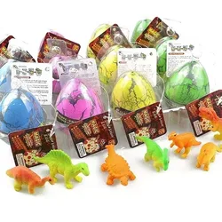 Huevos de dinosaurio, juguetes de huevo de dinosaurio que crecen en el agua, escotilla de huevo, kits de ciencia, regalos de juguete novedosos, huevo de dinosaurio de 4,5x6cm con colores surtidos