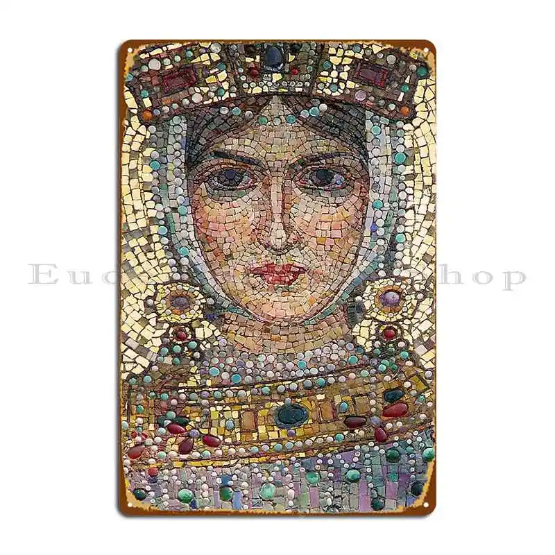 Neo Byzantine Mosaic From The Alexander Nevsky Cathedral Sofia Metal Plaque Poster Personalized Designing Club Tin Sign Poster