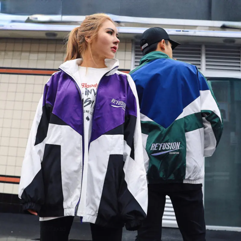 Xiaomi College Popular Style Varsity Jacket Men Spring Letter Embroidery Bomber Casual Street Loose Patchwork Zipper Couple Coat