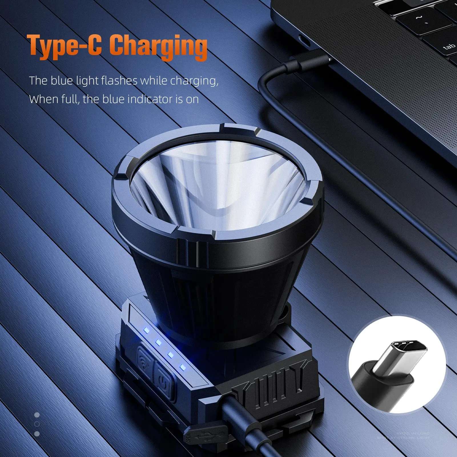 SUPERFIRE HL98 Super Bright LED Headlamp Induction Headlight Waterproof USB C Rechargeable Work Light Fishing Camping Lantern