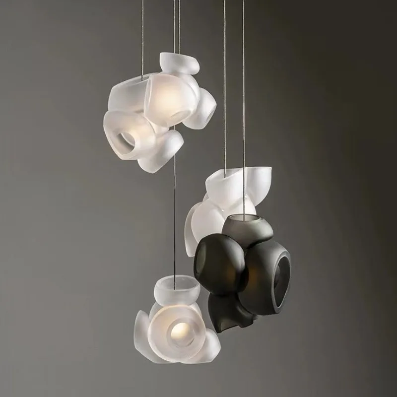 

Nordic Modern Simple Clubhouse Dining Bar Glass Pendant Light Chandelier