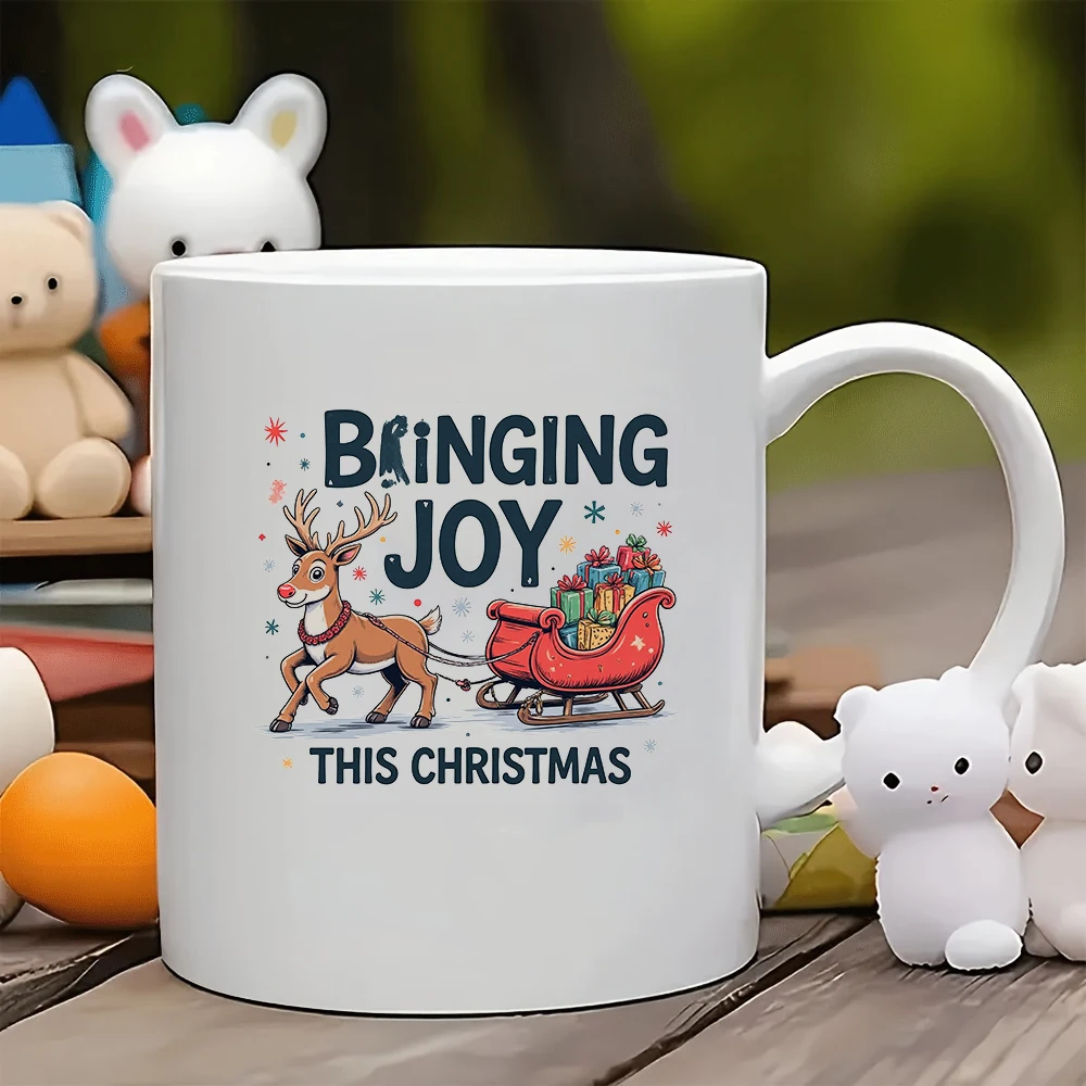 Tazza da 11 once + set regalo con renne di Natale + tazza per bambini: il regalo perfetto e caldo per le famiglie e le uffici di Natale