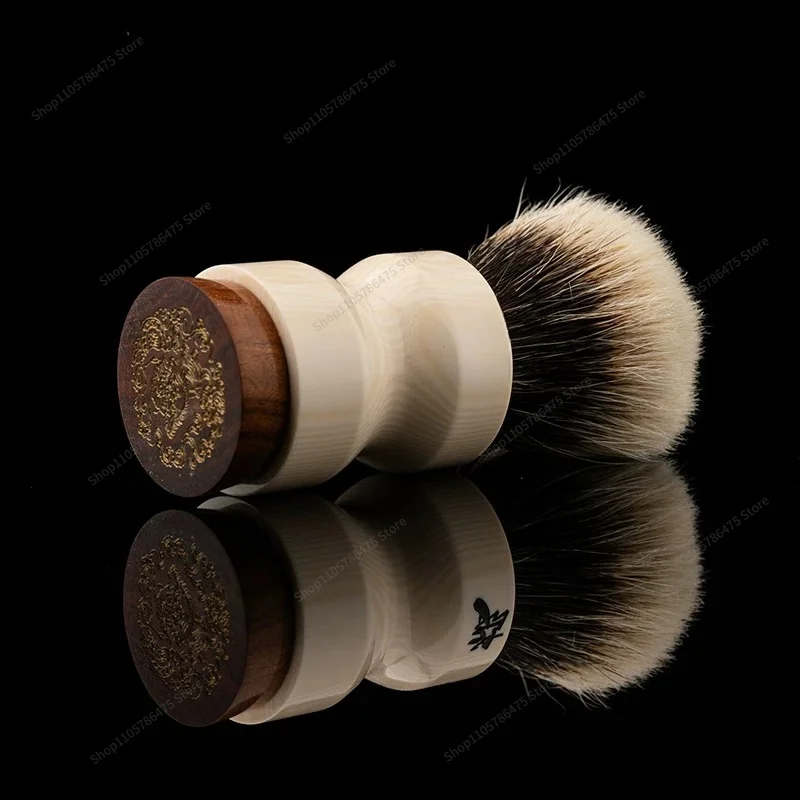 For Golden Wood Splicing Men's Wet Shave Manzhouli Hair Cleaning Hu Brush