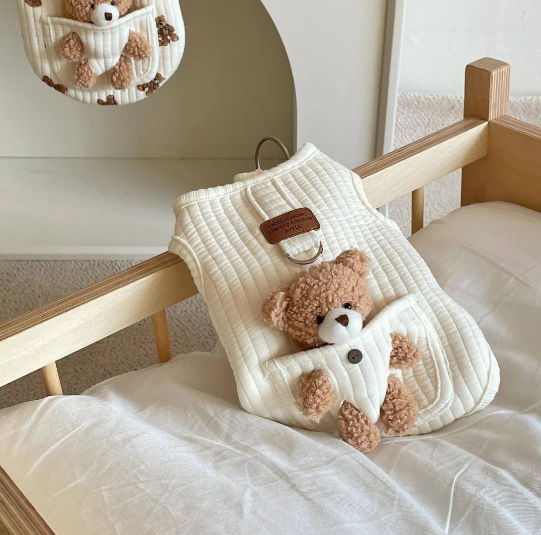 

Pure Cotton Comfortable And Cute Little Bear Pet Cotton Jacket Small Dogs Vest Coat