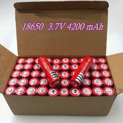 100% new original 18650 Rechargable Battery  4200 mAh 3.7 V  for LED Lantern torch