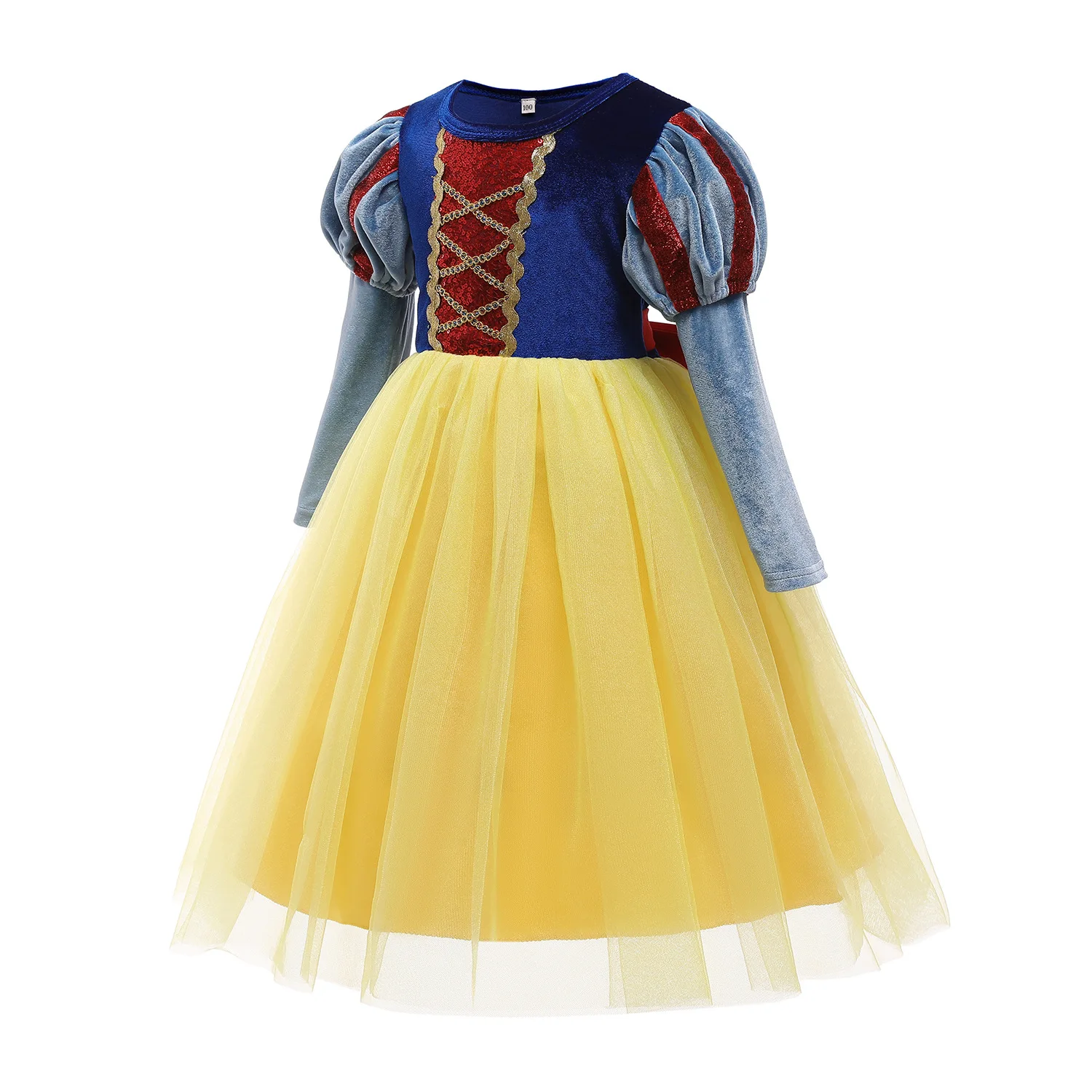 Bambino biancaneve Costume principessa Ball Gown Girls Girl Birthday Party Fantasy Velvet corpetto Mesh Tutu gonna Kid Cosplay Outfit