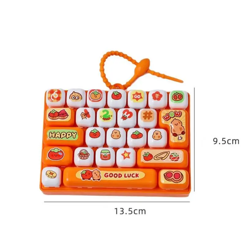 Mini Pendant Stress-relief Toy 26-Key Decompression Button Toy Keychain Stress Relief Fidget Toy Bag Hanging Ornament