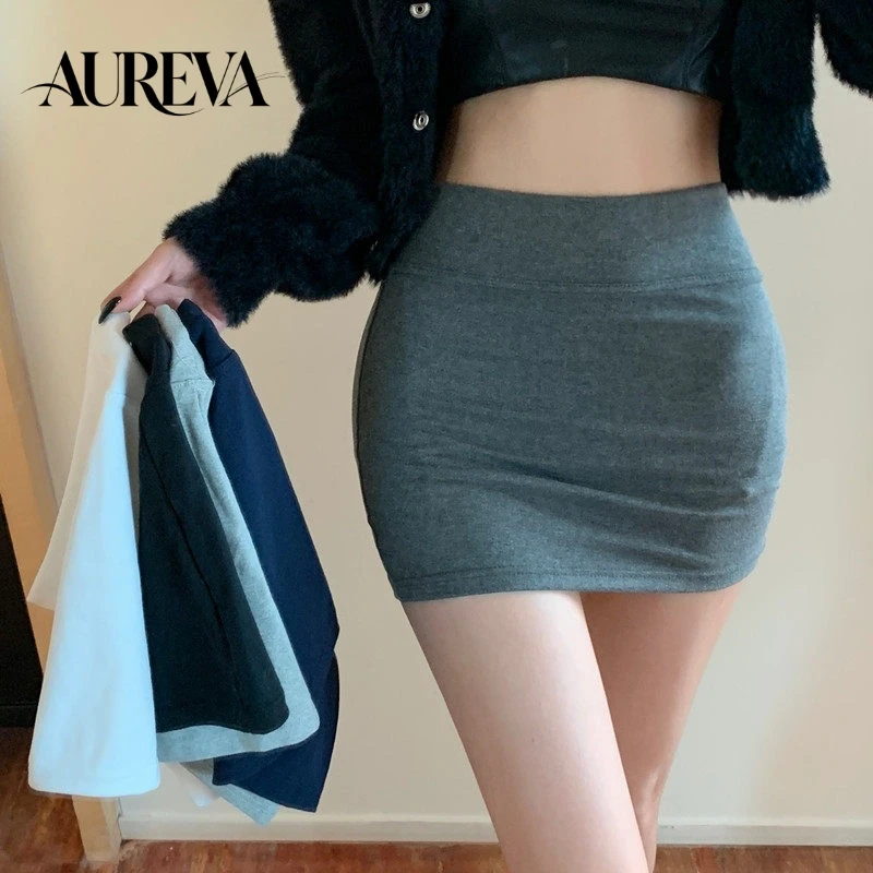 2026 Summer Hot Girl Mini Skirt Women High Elastic Tight Bodycon Skirt High Waist Hip Wrap Pencil Short Skirt Streetwear