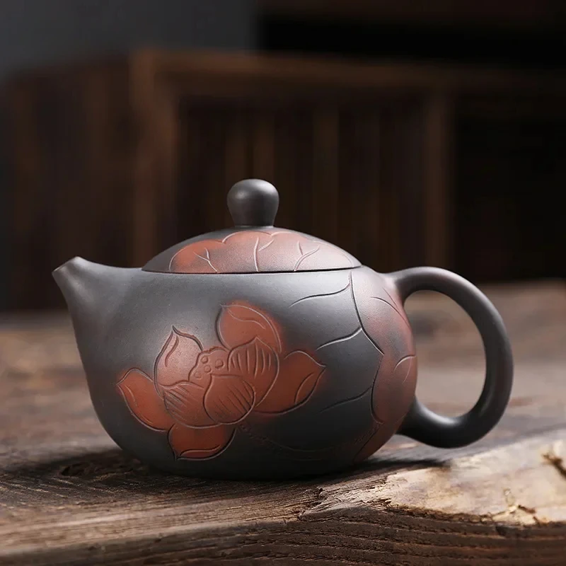 

Purple Pottery Teapot Small Large Capacity Single Teapot Kung Fu Tea Set Dragon Egg Pot Purple Clay Pot Xi Shi Pot Tea Kettle