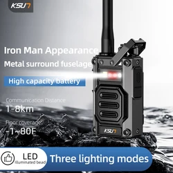 Long Range  Rechargeable Walkie Talkie UHF Portable Ham Radio Station With Flashlight Type-C Charging KSUT X36