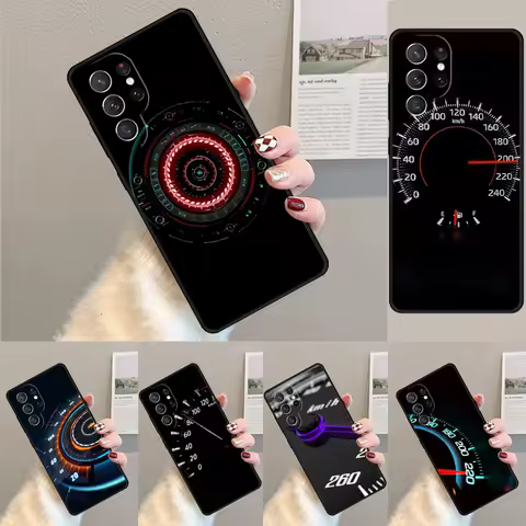 Car Speed Dashboard phone case Cover For Samsung Galaxy S24 Ultra S21 S22 Ultra S8 S9 S10E Note 10 Plus Note 20 FE S23