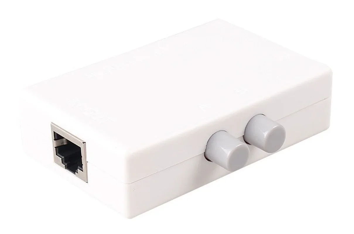 RJ45-2M 2 포트 미니 네트워크 스위치, 네트워크 공유 장치, 내부 및 외부 네트워크 스위칭