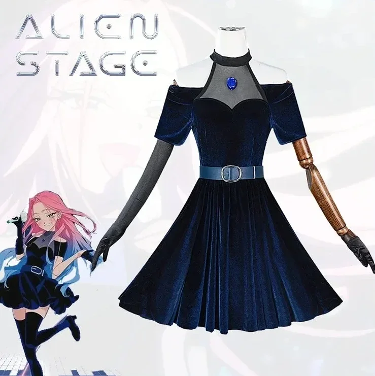 

Аниме ALIEN STAGE Mizi, карнавальный костюм, бархатная юбка, IDOL, одежда для выступлений, женское вечернее платье, праздничная одежда для вечеринок, 2025 г.