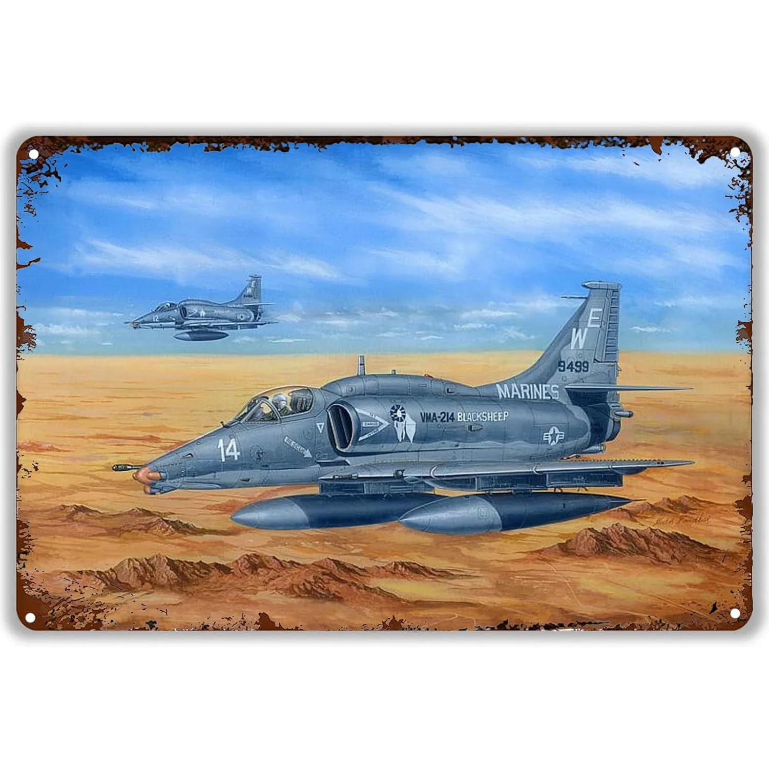 Metal Tin Signs Plaque Airforce Plane Wall Decoration Vintage Art Posters Iron Painting for Man Cave Home Cafe Garden Club Bar