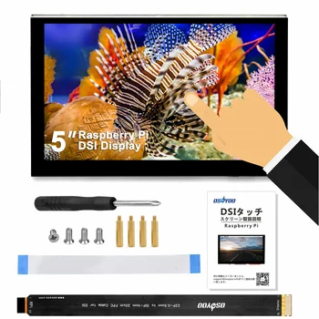 Osoyoo ips静電容量式タッチスクリーンモニター、rp5,dsi LCDディスプレイ,解像度800x480,5, 4, 2, 3,Framd,5インチ