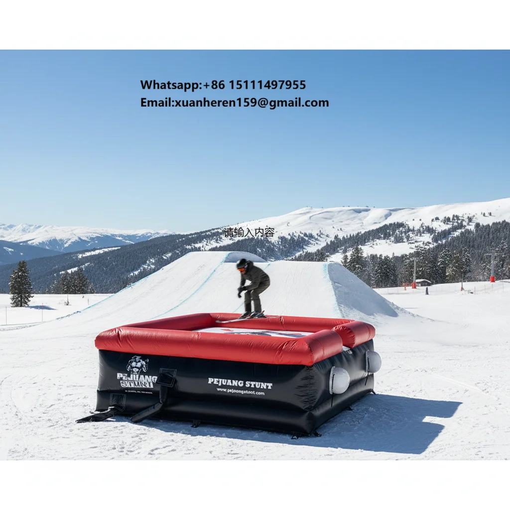 Freefall Skiing Flat air Bag Landing Snowboarding Jump airbag Inflatable Stunt Jump airbag for Athletic Training