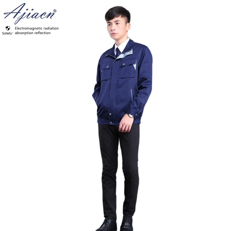 Electromagnetic radiation protective clothes Electric welding, electrical equipment maintenance EMF shielding work clothe