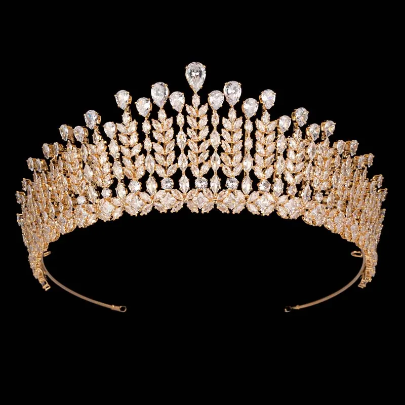 Imagem -02 - Hadiyana-tiara de Casamento para Mulheres Hairwear de Zircão Cúbico Acessório de Cabelo de Noiva Coroa de Festa da Moda Cabeça de Jóias Bc6065