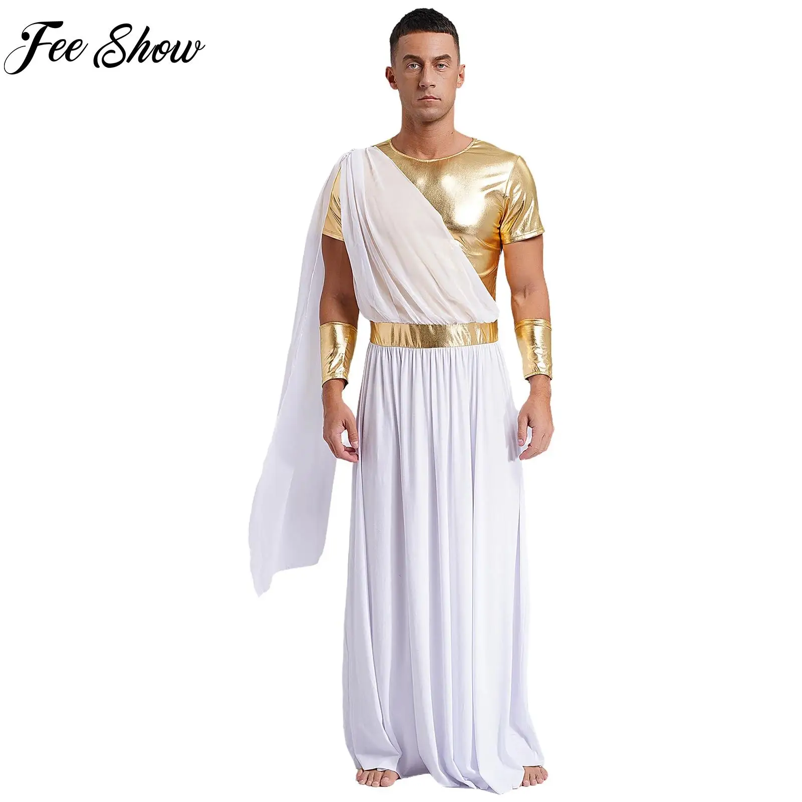 

Mens Ancient Greek Costume Set Adult Roman Cosplay Halloween Carnival Party Performance Costumes Night Clubwear Fancy Dress 2025