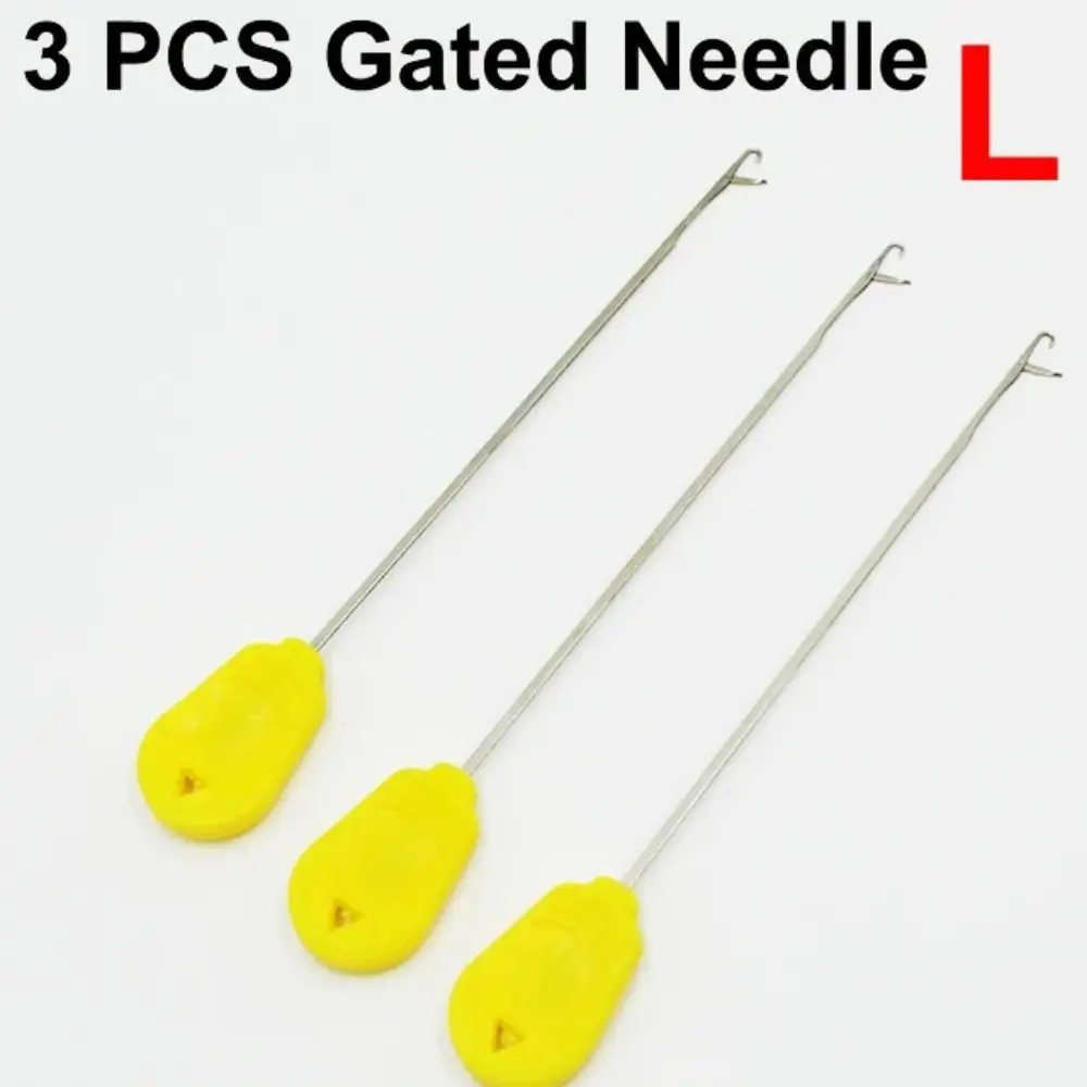 

3pcs Hook Drill Carp Fishing Tools Kit Threading Bait Boilie Bait Pins Rigging Baiting Needles Handle Kit Baiting Rig Tool