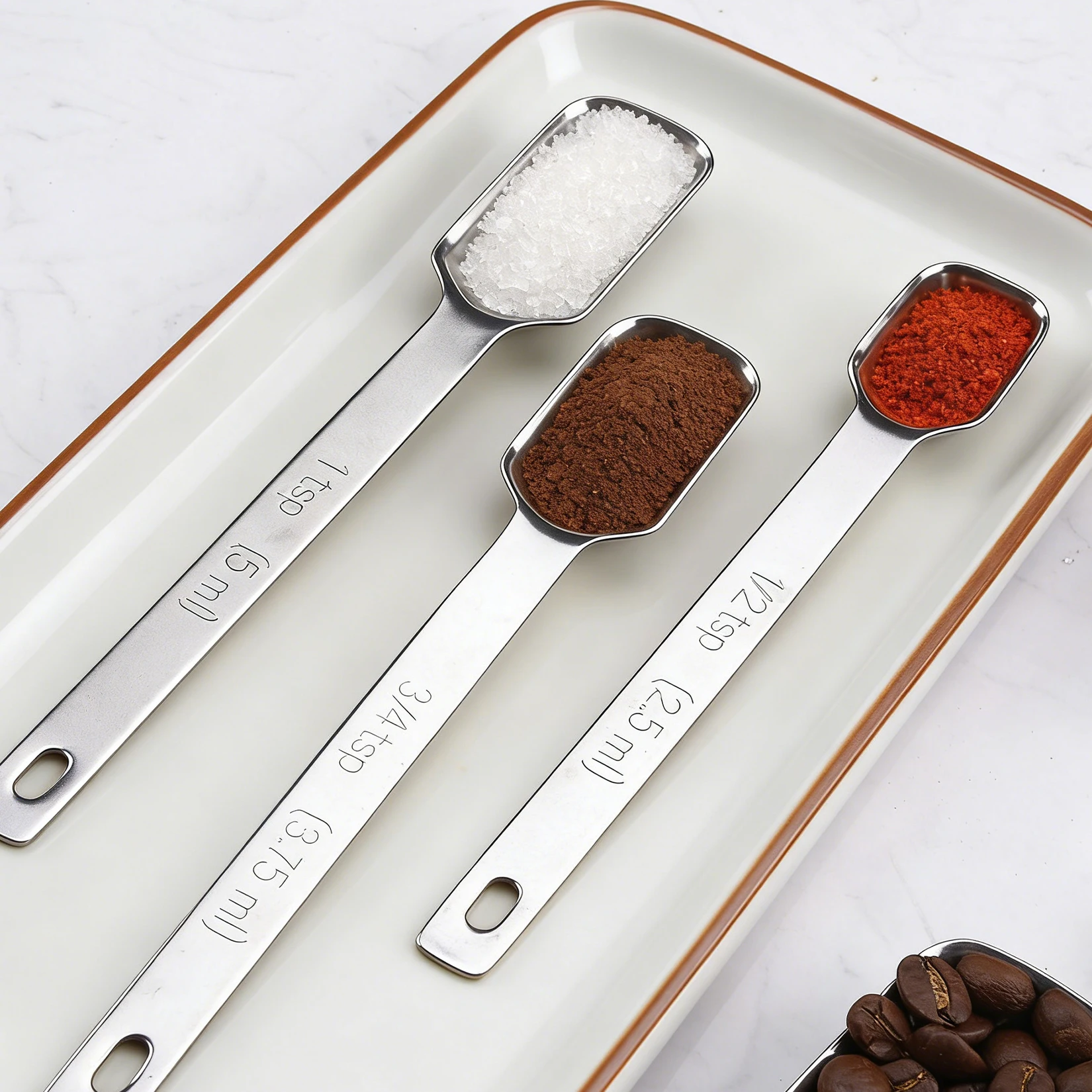 Stainless Steel Measuring Spoo - Coffee Tea Holders recension och pris