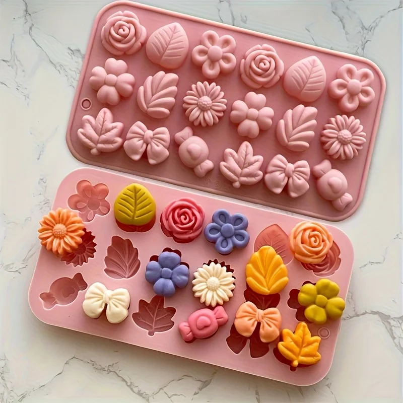 18pcs Silicone Candle Molds - Non-Toxic, Easy Release Candle Making Molds - for Candles, Jewelry, Home Decor, Halloween