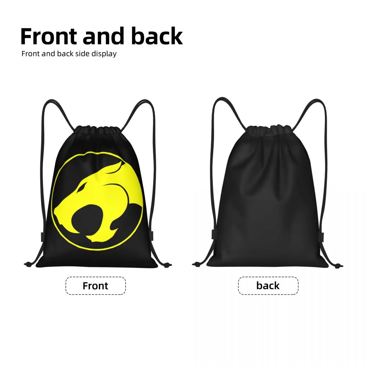 Ransel tali serut Anime Thundercat kustom tas punggung olahraga Gym ringan untuk pria wanita untuk belanja