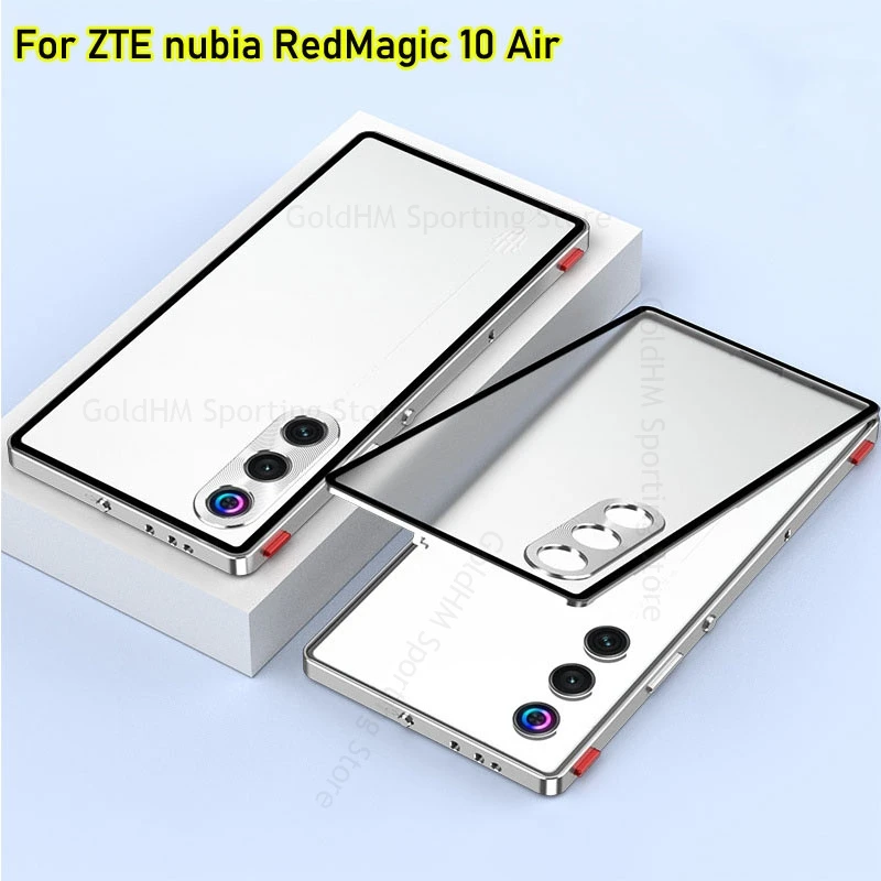 

Tempered Glass Magnetic Case For ZTE nubia RedMagic 10 Air Aluminium Alloy Bumper Lock Tough Cover RedMagic 10 9S 8S 8 Pro Plus