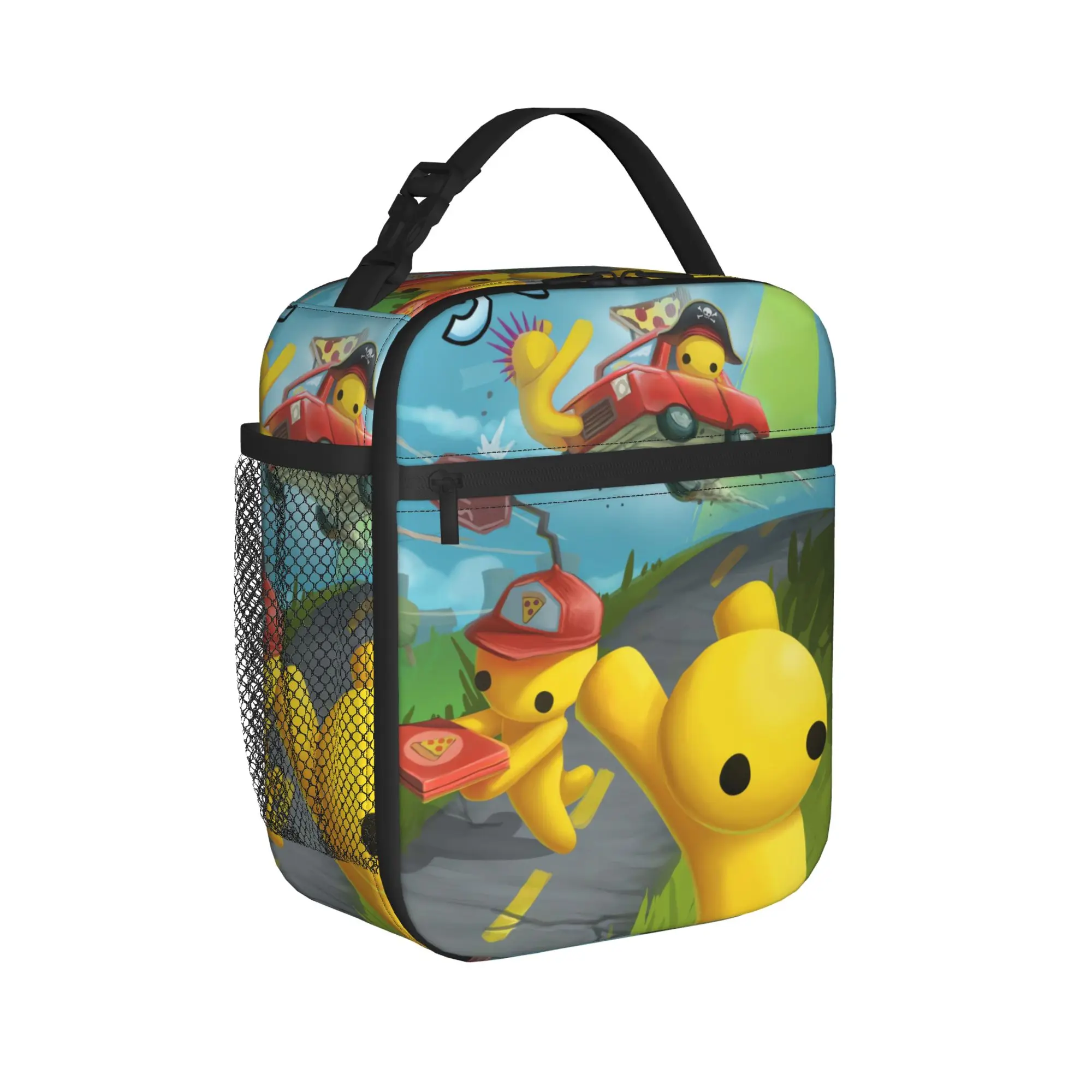 Wobblys Life Gaming Lunch Bag  Aesthetic Lunch Box For Child Travel Portable Insulated Cooler Bag Waterproof Thermal Lunch Bags