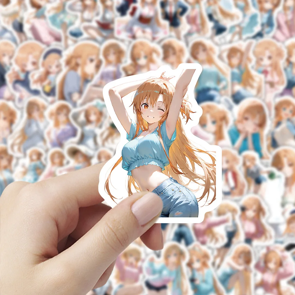 

10/50/103PCS Yuuki Asuna‌ Sword Art Online‌ Anime Graffiti Stickers Two-Dimensional Anime Girl Cartoon Decal Cup Phone Laptop