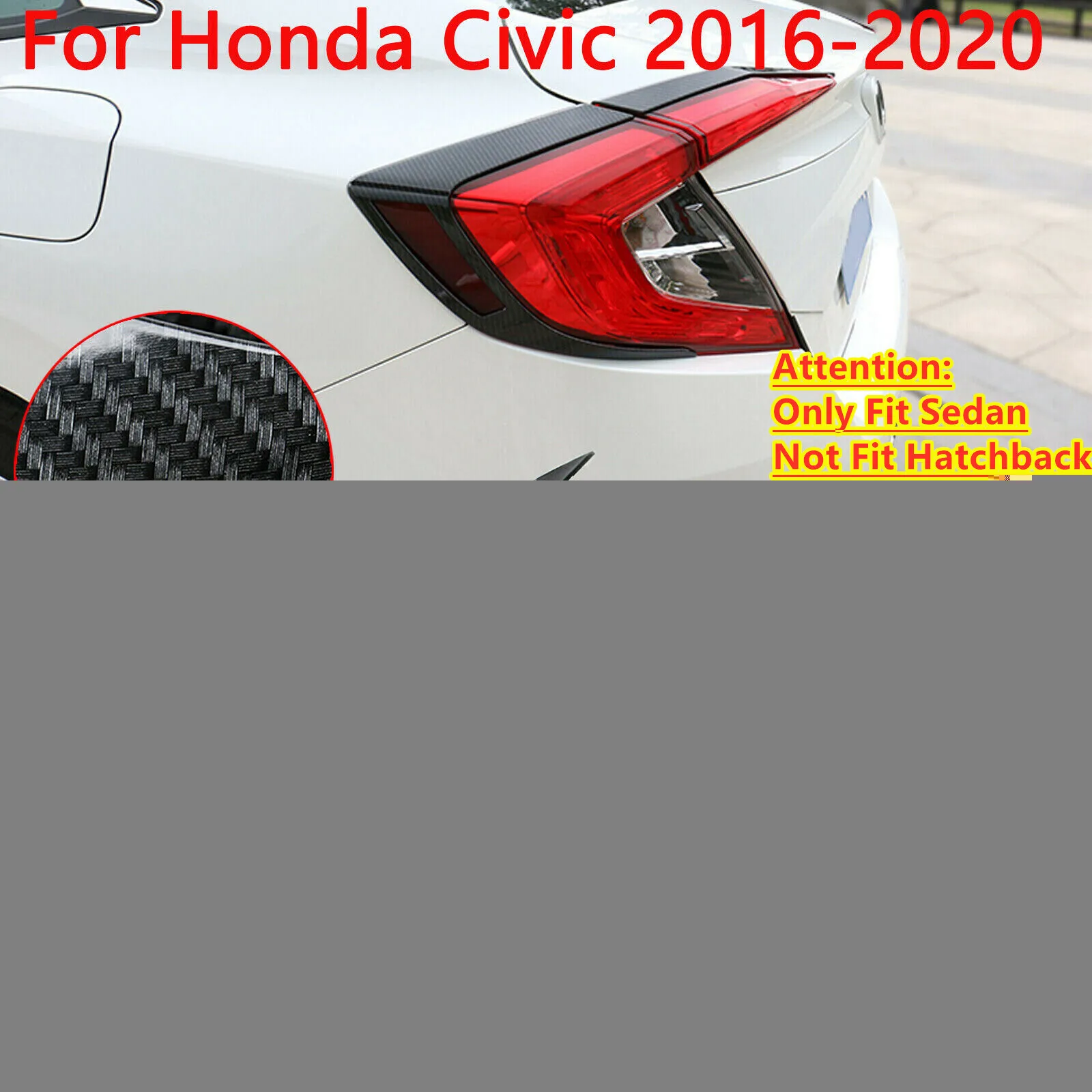 

Накладки на задний фонарь из углеродного волокна для Honda Civic Sedan 2016-2020