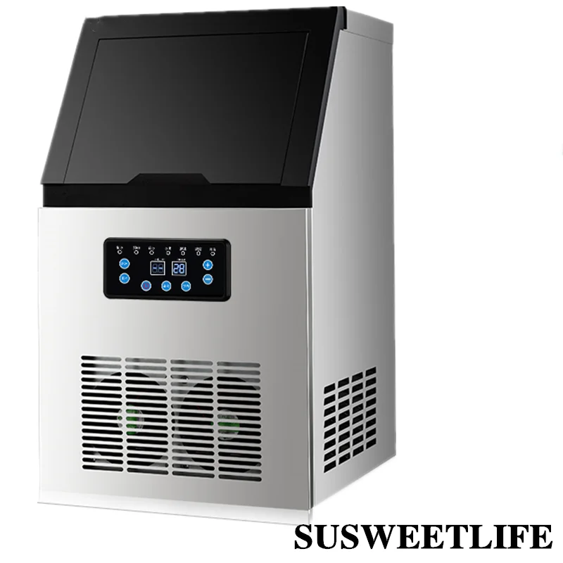 110V 60KG 70KG 80KG Ice Maker Commercial Cube Ice Machine Automatic /Home Ice Machine / For Bar / Coffee Shop / Tea Shop