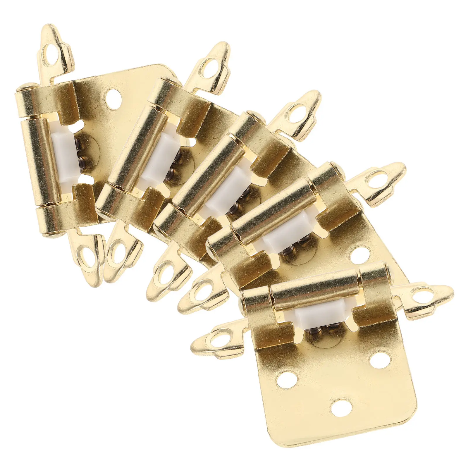 

5Pcs Self-Closing Spring Hinges Rv Semi-Hidden Heavy Duty Cabinet Door Hinge for Camper Trailer Kitchen Door Hinge Spring
