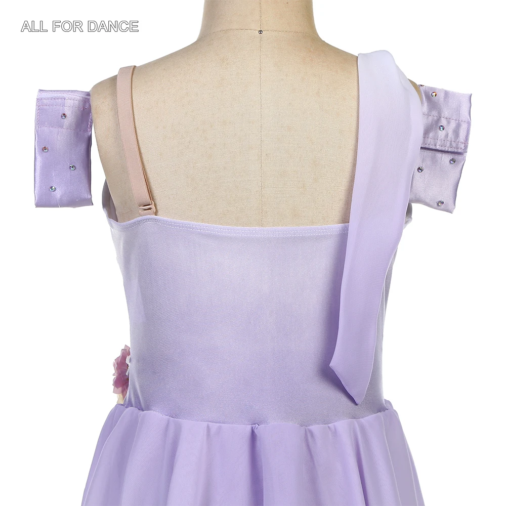 24085 أومبير الأرجواني دنة صد أزياء رقص الباليه أداء Dancewear يوتار فستان الفتيات والنساء رومانسية الباليه توتو