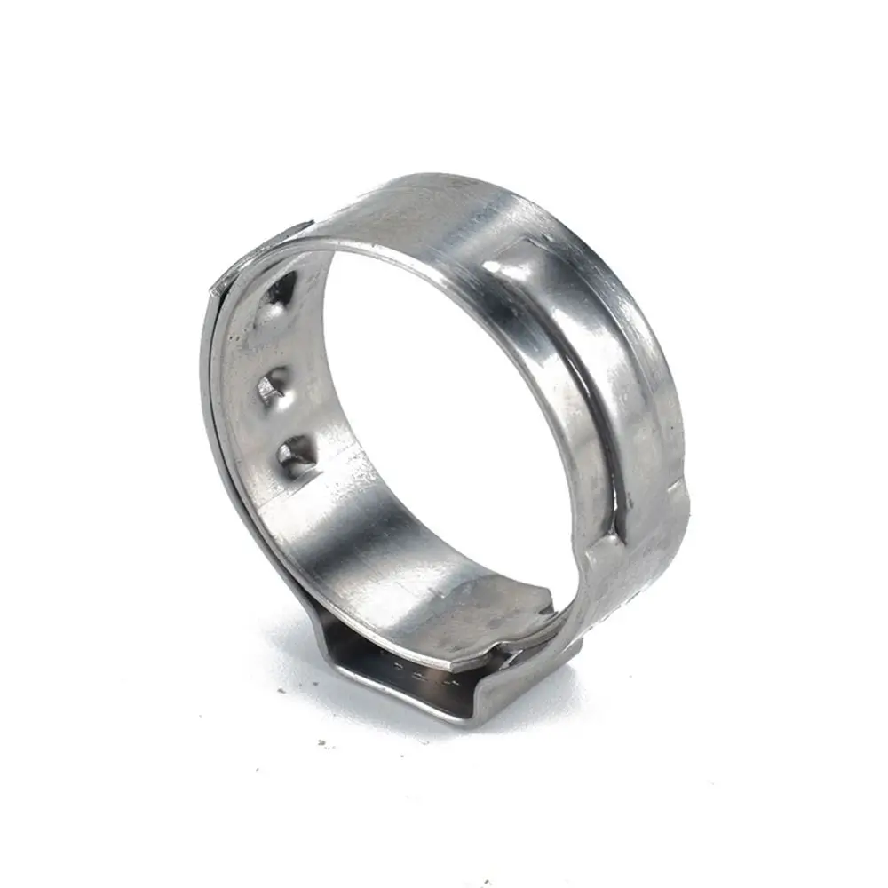 10Pcs 5.3-31mm Hose Clamp Assortment Kit Fixed Pipe Clip 304 Stainless Steel Single Ear Stepless Pipe Hoop Fuel Tube Water Pipe