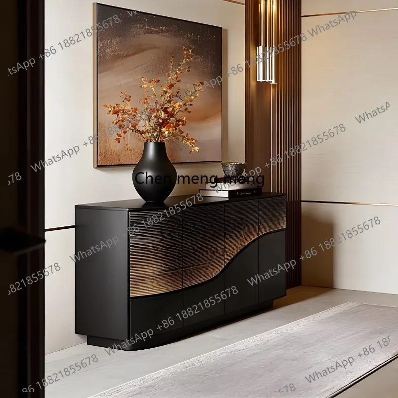 Designer porch cabinet living room old money wind decorative cabinet light luxury high sense