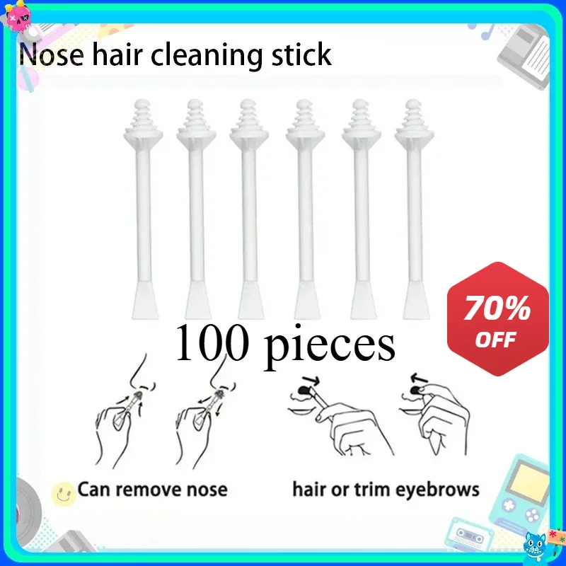 2026 NEW 100/10PCS Nose Wax Sticks Nose Wax Applicators For Painless Nose Hair Removal Tool Wax Accessories Beeswax Safe