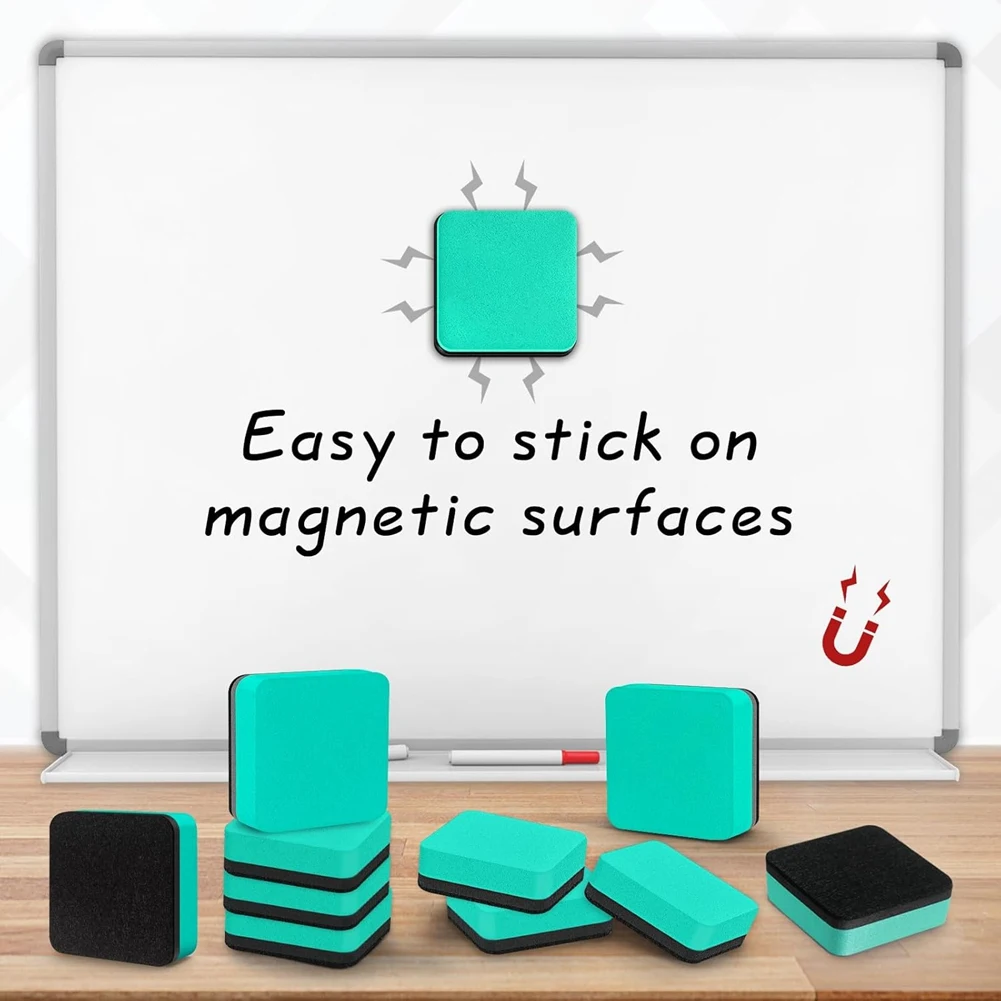 

AAAE 96 Pack Dry Erase Erasers, Mini Magnetic Dry Erase Eraser Bulk, White Board Dry Erasers, Chalkboard Cleansers